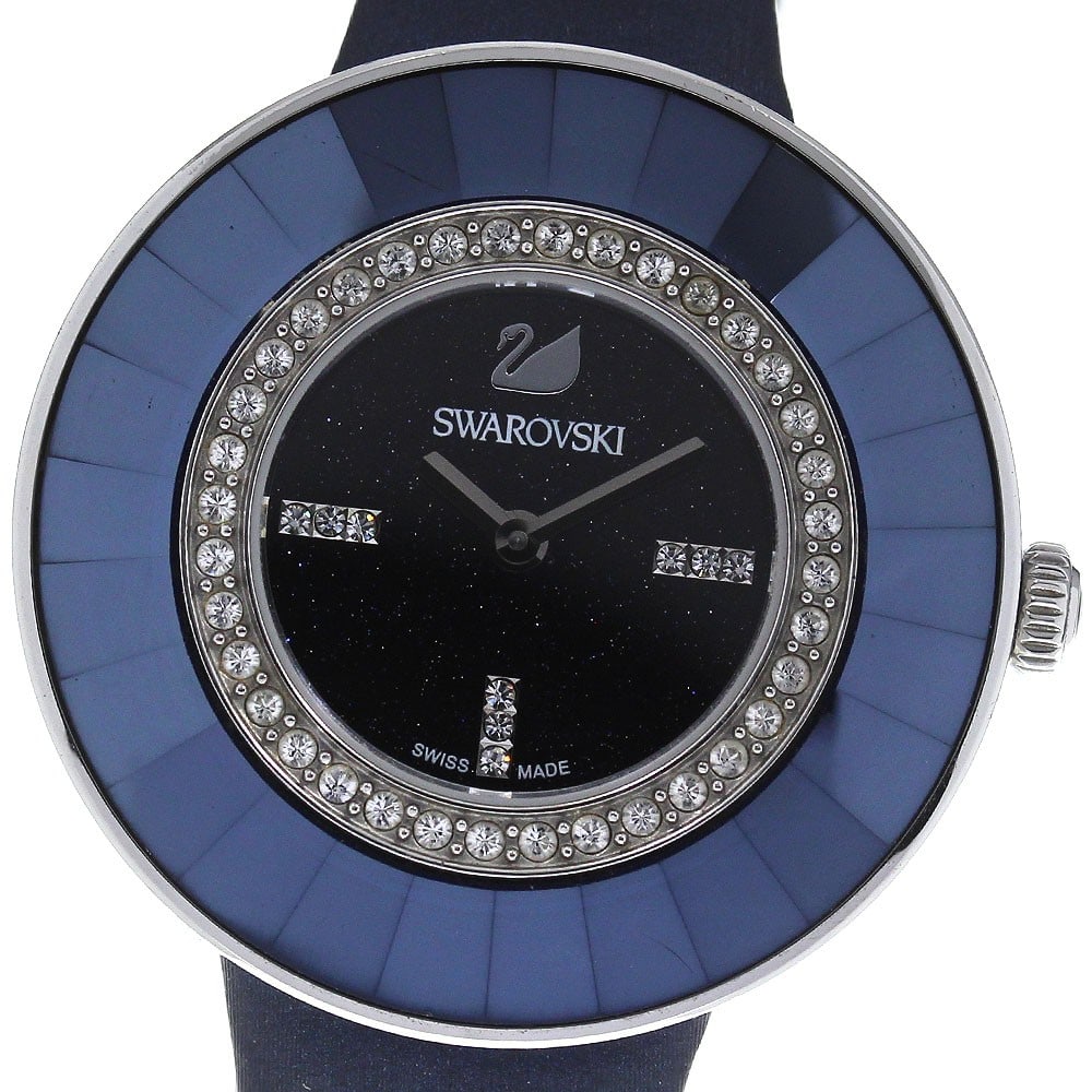 Swarovski Octea Dressy Ladies Quartz Watch Ref 5080508: Swarovski Octea Dressy Ladies Quartz Watch Ref 5080508 This Swarovski Octea Dressy ladies wristwatch features a stainless steel case and a navy dial, complemented by a leather strap. Powered by a quar