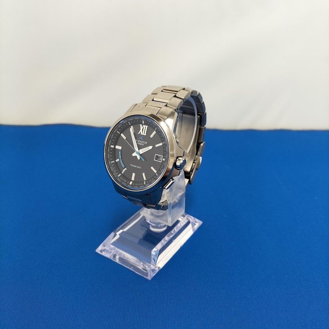 CASIO OCW-T150-1AJF OCEANUS titanium solar men's wristwatch: CASIO OCW-T150-1AJF OCEANUS titanium solar men's wristwatch Pre-owned CASIO OCEANUS men's wristwatch featuring the OCW-T150-1AJF model. This 3-hand watch is part of the OCEANUS line, known for combini