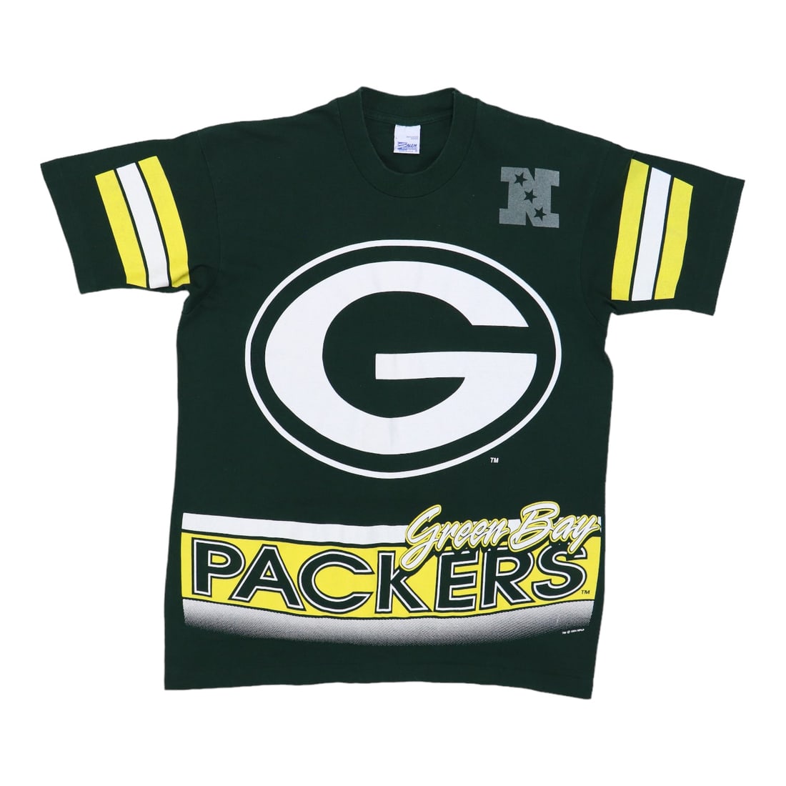 Vintage 1994 Green Bay Packers Cotton Football Shirt Large: Vintage 1994 Green Bay Packers Cotton Football Shirt Large This is an original vintage 1994 Green Bay Packers jersey shirt featuring both front and back graphics. Made from 100% cotton, the shirt is g