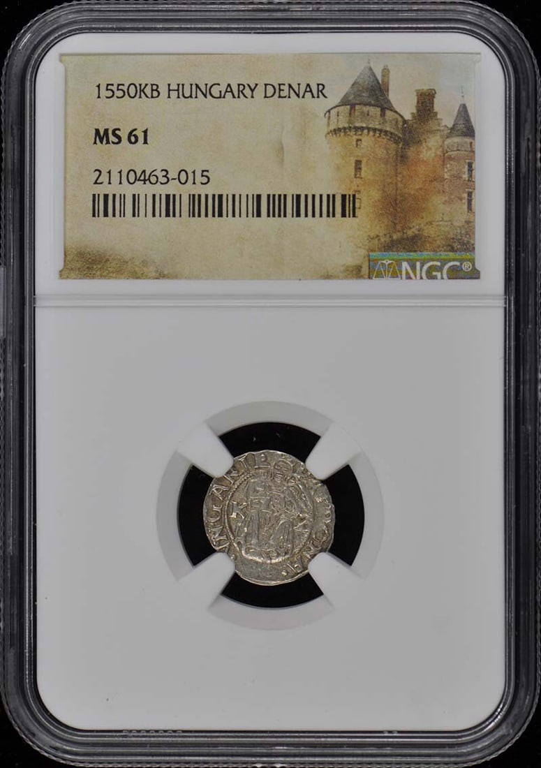 1550KB Hungary Denar NGC MS61 Uncirculated Coin: 1550KB Hungary Denar NGC MS61 Uncirculated Coin This 1550KB Hungary Denar is an exquisite piece, graded MS61 by NGC, ensuring its quality and authenticity. It is classified as uncirculated, indicating