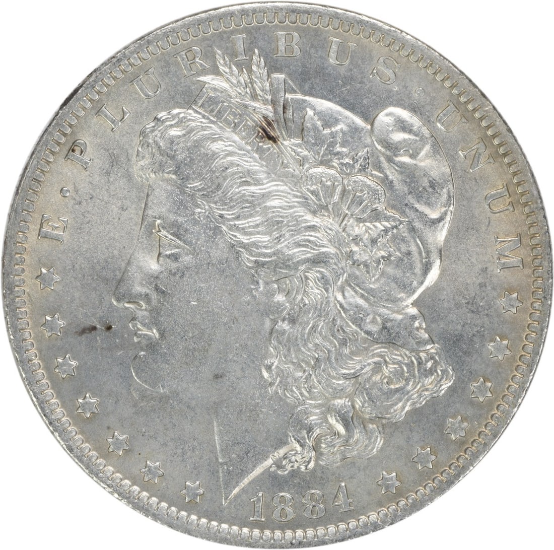 Uncirculated 1884-O Silver Dollar Morgan BU New Orleans Mint Uncertified: Uncirculated 1884-O Silver Dollar Morgan BU New Orleans Mint Uncertified This is an 1884-O Morgan Silver Dollar from the United States, featuring an uncirculated Brilliant Uncirculated (BU) grade. The