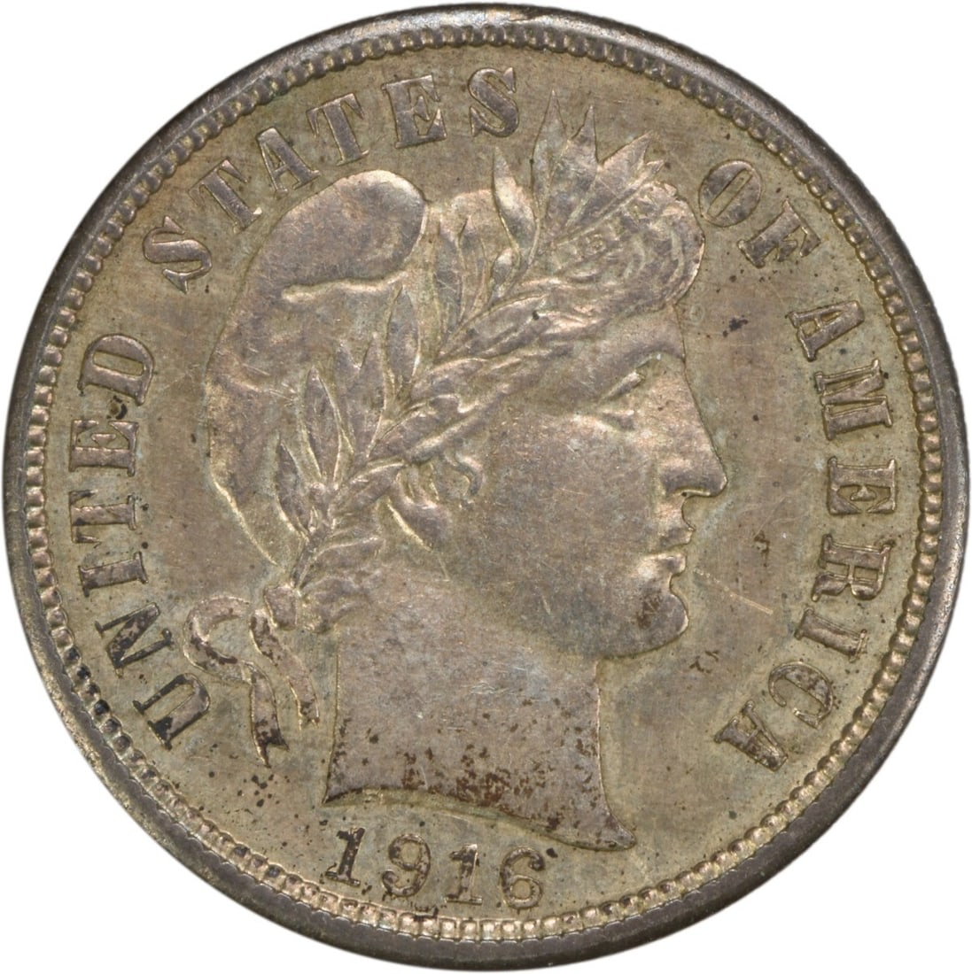 1916-S Barber Silver Dime AU Uncertified 90% Silver Coin: 1916-S Barber Silver Dime AU Uncertified 90% Silver Coin This 1916-S Barber Silver Dime is a remarkable piece for collectors, showcasing a grade of About Uncirculated (AU). Minted in San Francisco, th