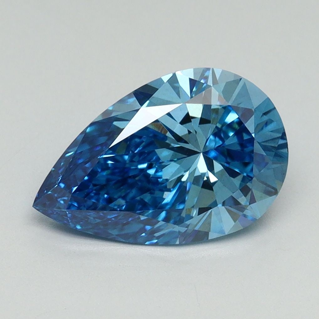 Loose Diamond - PEAR 2.04ct Fancy Vivid Blue VS1: Loose Diamond - PEAR 2.04ct Fancy Vivid Blue VS1 Source: This is a real non-mined Diamond that has been grown in a lab Shape: PEAR Carats: 2.04 Color: Fancy Vivid Blue Certification: IGI Video: