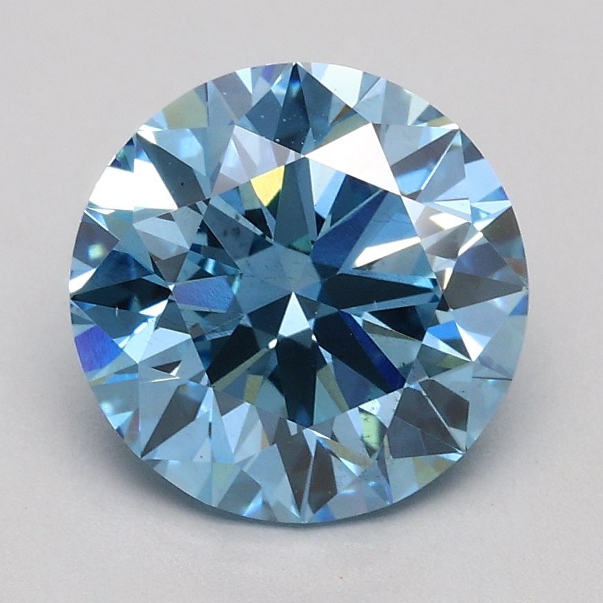 Ideal Loose Diamond - ROUND 1.92ct Fancy Vivid Blue SI1: Ideal Loose Diamond - ROUND 1.92ct Fancy Vivid Blue SI1 Source: This is a real non-mined Diamond that has been grown in a lab Shape: ROUND Carats: 1.92 Color: Fancy Vivid Blue Certification: IGI Video
