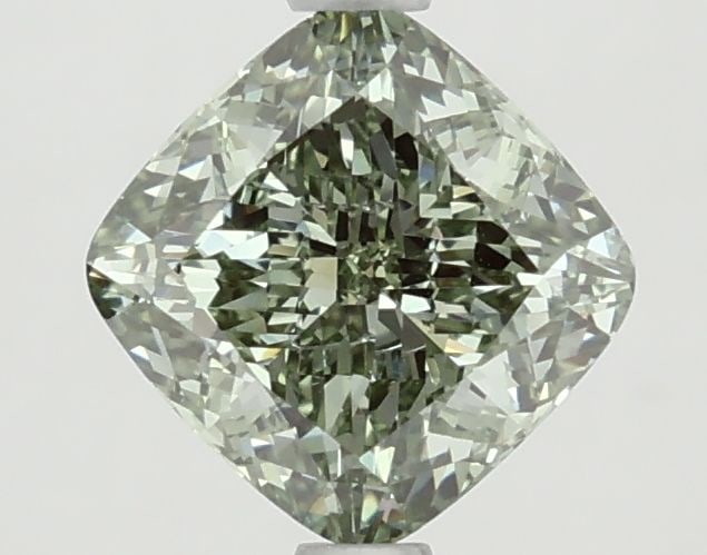 Loose Diamond - CUSHION BRILLIANT 1.72ct Fancy Vivid Green VS1: Loose Diamond - CUSHION BRILLIANT 1.72ct Fancy Vivid Green VS1 Source: This is a real non-mined Diamond that has been grown in a lab Shape: CUSHION BRILLIANT Carats: 1.72 Color: Fancy Vivid Green Cert