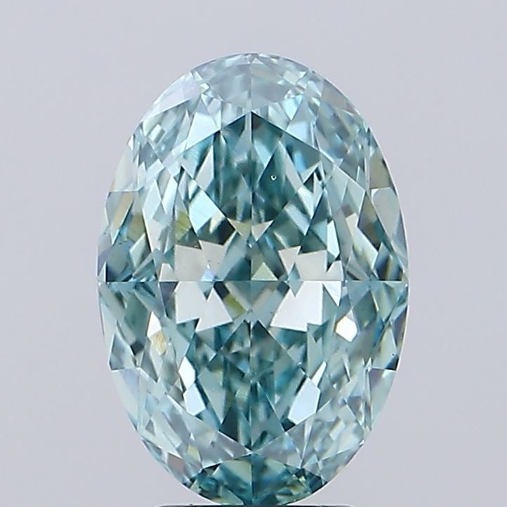 Loose Diamond - OVAL 4.52ct Fancy Vivid Blue Green VS1: Loose Diamond - OVAL 4.52ct Fancy Vivid Blue Green VS1 Source: This is a real non-mined Diamond that has been grown in a lab Shape: OVAL Carats: 4.52 Color: Fancy Vivid Blue Green Certification: IGI V