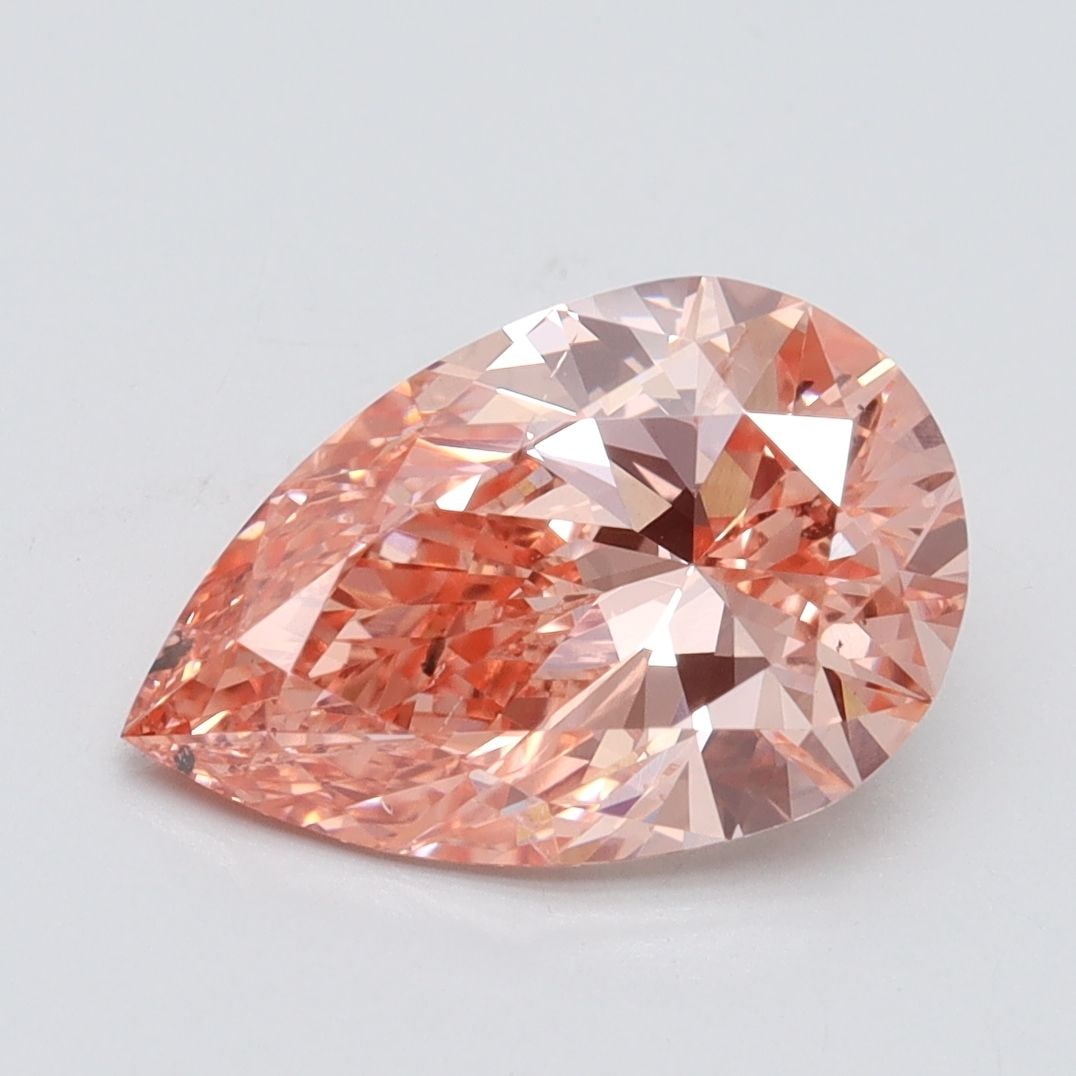 Loose Diamond - PEAR 2.53ct Fancy Vivid Pink SI2: Loose Diamond - PEAR 2.53ct Fancy Vivid Pink SI2 Source: This is a real non-mined Diamond that has been grown in a lab Shape: PEAR Carats: 2.53 Color: Fancy Vivid Pink Certification: IGI Video: