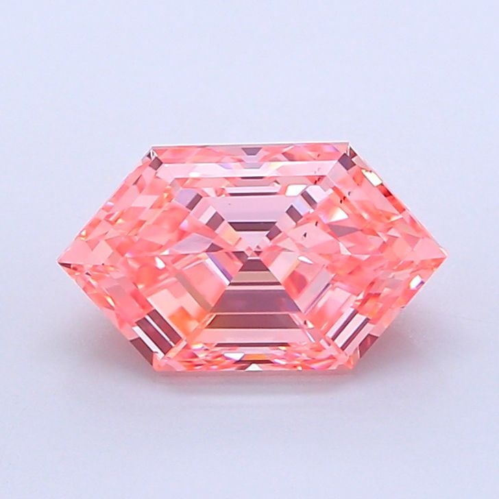 Loose Diamond - HEXAGONAL 3.09ct Fancy Vivid Pink VS2: Loose Diamond - HEXAGONAL 3.09ct Fancy Vivid Pink VS2 Source: This is a real non-mined Diamond that has been grown in a lab Shape: HEXAGONAL Carats: 3.09 Color: Fancy Vivid Pink Certification: IGI Vid