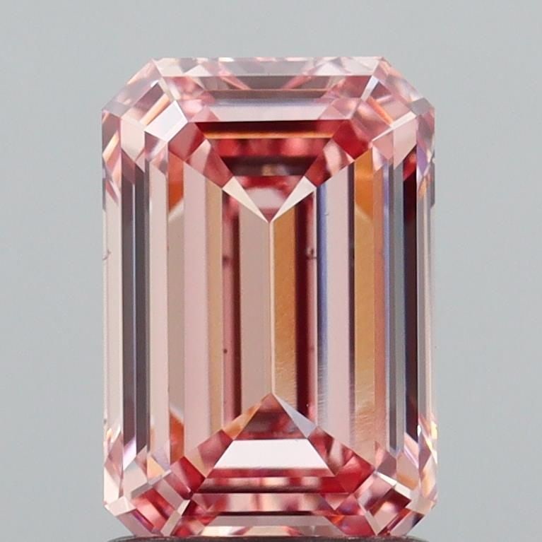 Loose Diamond - EMERALD 1.55ct Fancy Intense Pink VS2: Loose Diamond - EMERALD 1.55ct Fancy Intense Pink VS2 Source: This is a real non-mined Diamond that has been grown in a lab Shape: EMERALD Carats: 1.55 Color: Fancy Intense Pink Certification: IGI Vid