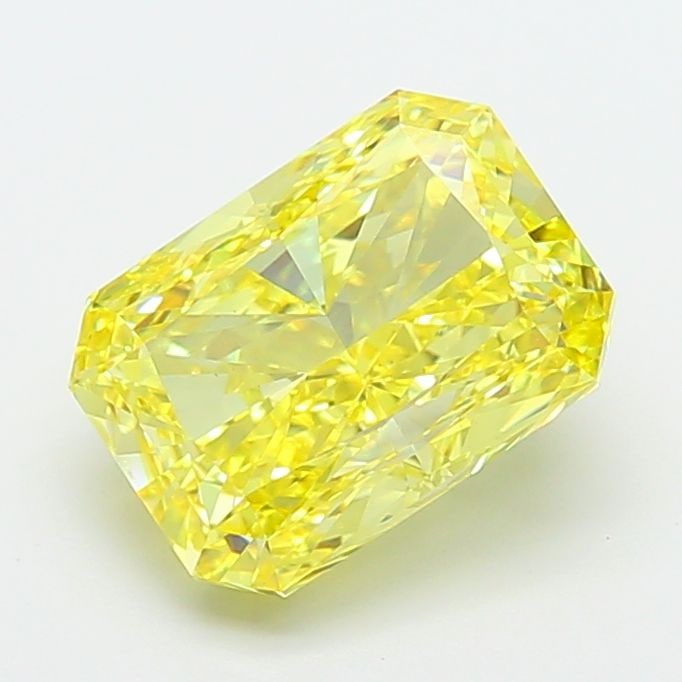 Loose Diamond - RADIANT 4.58ct Fancy Vivid Yellow VS1: Loose Diamond - RADIANT 4.58ct Fancy Vivid Yellow VS1 Source: This is a real non-mined Diamond that has been grown in a lab Shape: RADIANT Carats: 4.58 Color: Fancy Vivid Yellow Certification: IGI Vid
