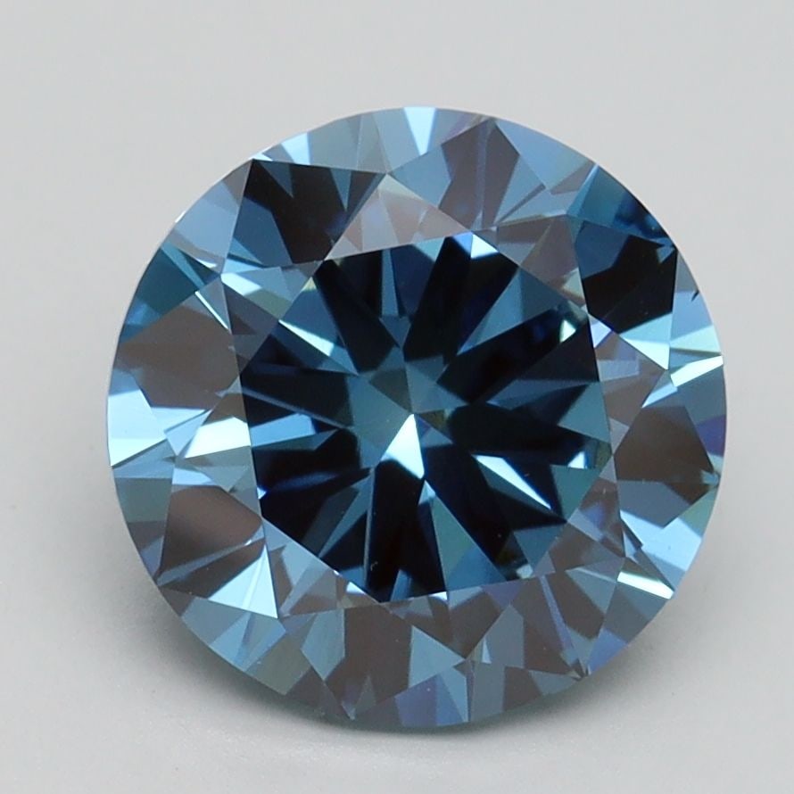 Loose Diamond - ROUND 3.0ct Fancy Vivid Blue VS1: Loose Diamond - ROUND 3.0ct Fancy Vivid Blue VS1 Source: This is a real non-mined Diamond that has been grown in a lab Shape: ROUND Carats: 3.0 Color: Fancy Vivid Blue Certification: IGI Video: