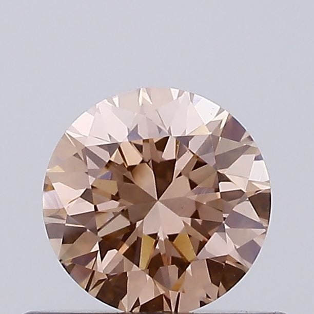 Loose Diamond - ROUND 0.5ct Fancy Intense Brownish Pink VVS2: Loose Diamond - ROUND 0.5ct Fancy Intense Brownish Pink VVS2 Source: This is a real non-mined Diamond that has been grown in a lab Shape: ROUND Carats: 0.5 Color: Fancy Intense Brownish Pink Certifica