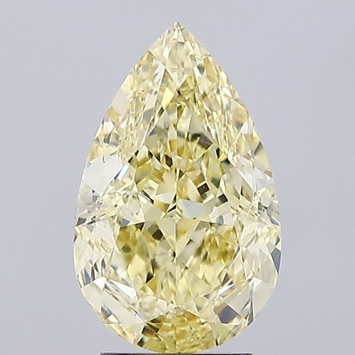 Loose Diamond - PEAR 3.81ct Fancy Yellow VS1: Loose Diamond - PEAR 3.81ct Fancy Yellow VS1 Source: This is a real non-mined Diamond that has been grown in a lab Shape: PEAR Carats: 3.81 Color: Fancy Yellow Certification: IGI Video: