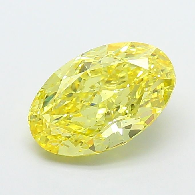 Loose Diamond - OVAL 2.81ct Fancy Intense Yellow VS2: Loose Diamond - OVAL 2.81ct Fancy Intense Yellow VS2 Source: This is a real non-mined Diamond that has been grown in a lab Shape: OVAL Carats: 2.81 Color: Fancy Intense Yellow Certification: IGI Video