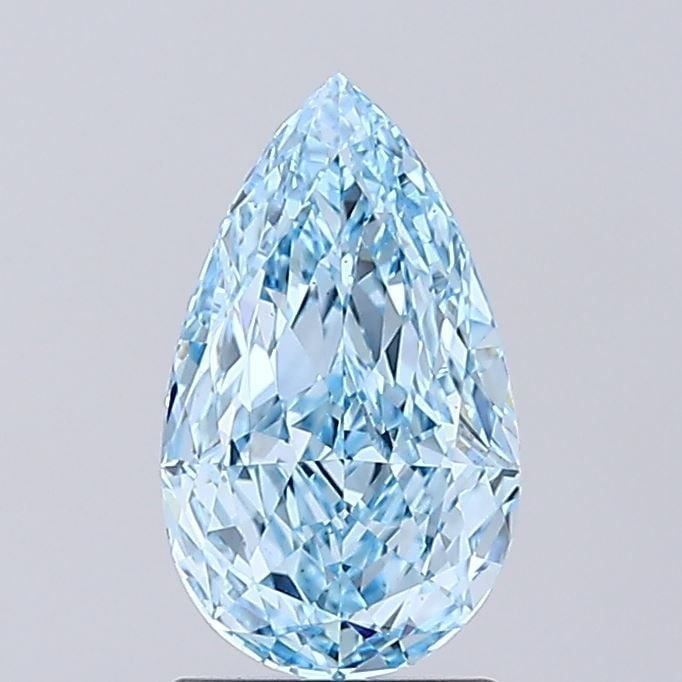Loose Diamond - PEAR 1.51ct Fancy Vivid Blue VS1: Loose Diamond - PEAR 1.51ct Fancy Vivid Blue VS1 Source: This is a real non-mined Diamond that has been grown in a lab Shape: PEAR Carats: 1.51 Color: Fancy Vivid Blue Certification: IGI Video: