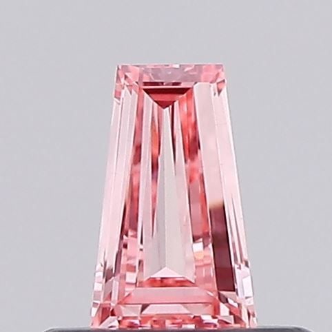 Loose Diamond - TAPERED BAGUETTE 0.29ct Fancy Vivid Pink VVS2: Loose Diamond - TAPERED BAGUETTE 0.29ct Fancy Vivid Pink VVS2 Source: This is a real non-mined Diamond that has been grown in a lab Shape: TAPERED BAGUETTE Carats: 0.29 Color: Fancy Vivid Pink Certifi