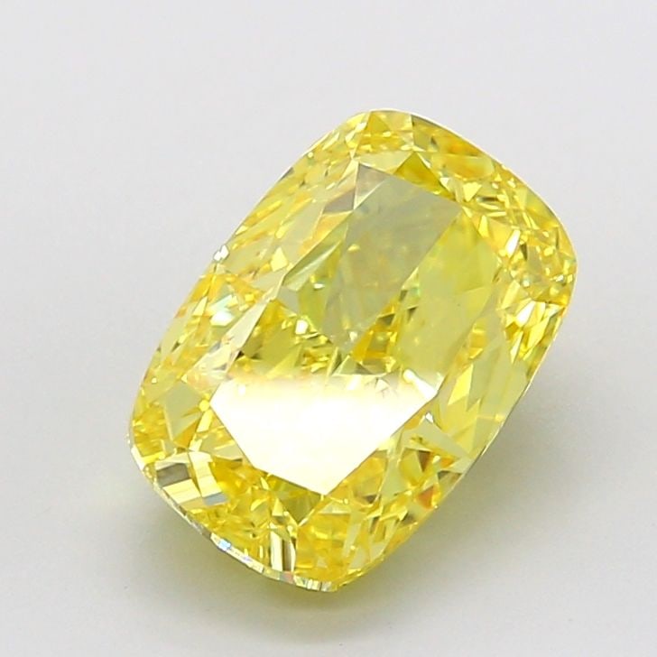 Loose Diamond - CUSHION MODIFIED 3.51ct Fancy Vivid Yellow VVS2: Loose Diamond - CUSHION MODIFIED 3.51ct Fancy Vivid Yellow VVS2 Source: This is a real non-mined Diamond that has been grown in a lab Shape: CUSHION MODIFIED Carats: 3.51 Color: Fancy Vivid Yellow Cer