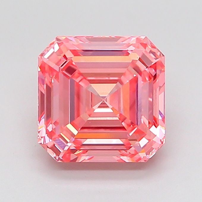 Loose Diamond - ASSCHER 3.5ct Fancy Vivid Pink VS2: Loose Diamond - ASSCHER 3.5ct Fancy Vivid Pink VS2 Source: This is a real non-mined Diamond that has been grown in a lab Shape: ASSCHER Carats: 3.5 Color: Fancy Vivid Pink Certification: IGI Video: