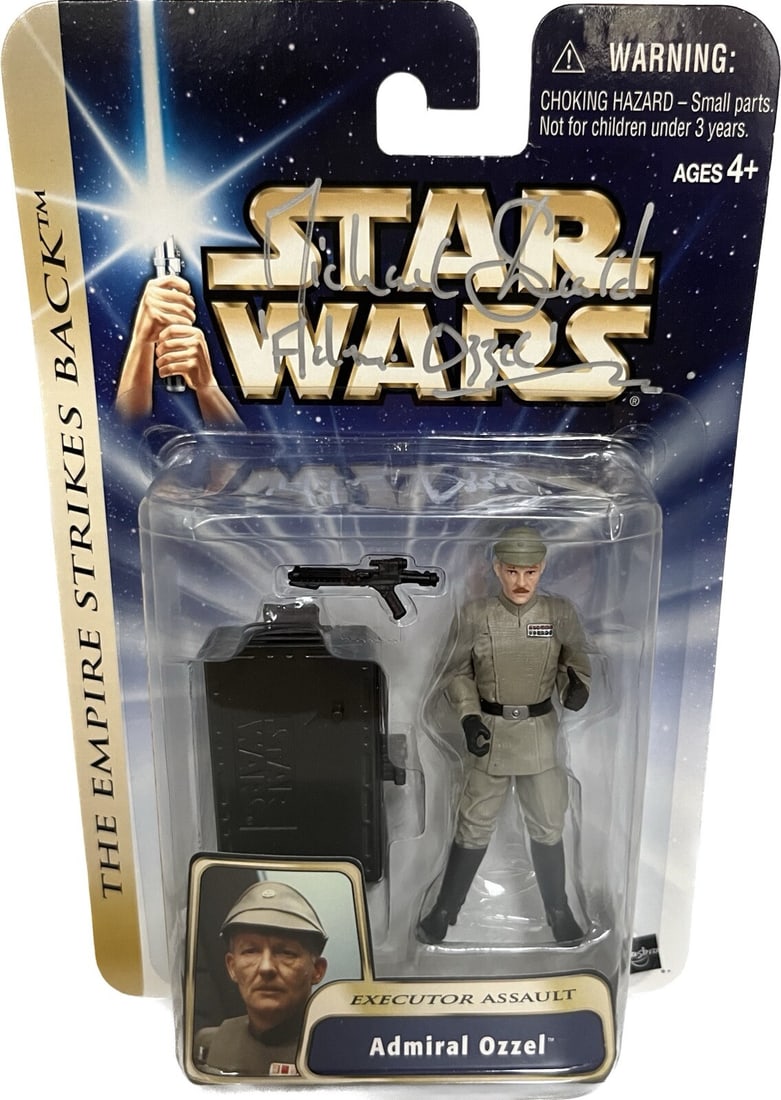 Michael Sheard Signed Star Wars Power of the Jedi Action Figure Beckett Authenticated: Michael Sheard Signed Star Wars Power of the Jedi Action Figure Beckett Authenticated This original 2000-2002 Star Wars Power of the Jedi Action Figure features the character Admiral Ozzel, played by 