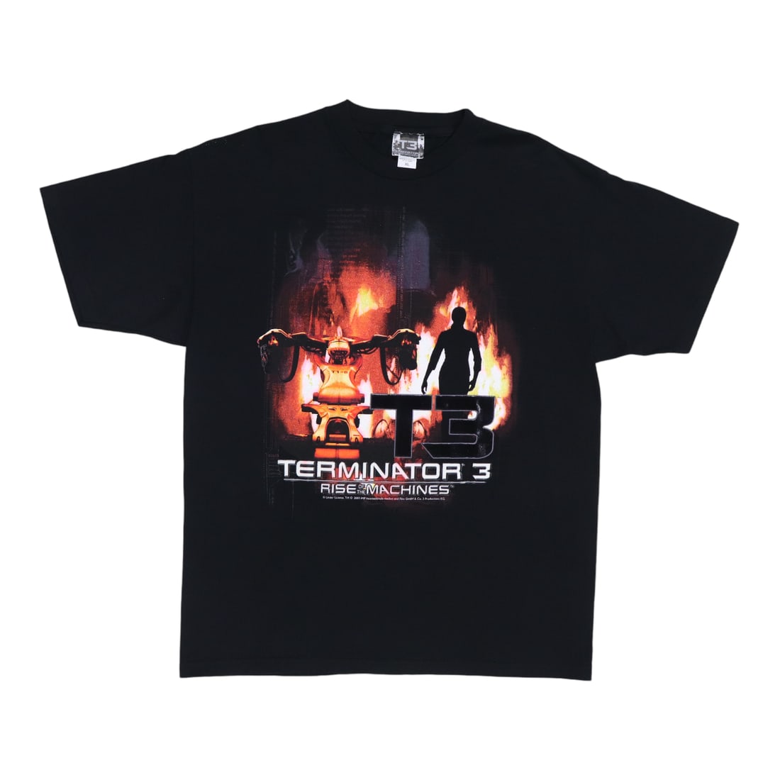 Vintage 2003 Terminator 3 Movie Black Cotton Graphic T-Shirt Extra Large (1 of 5)