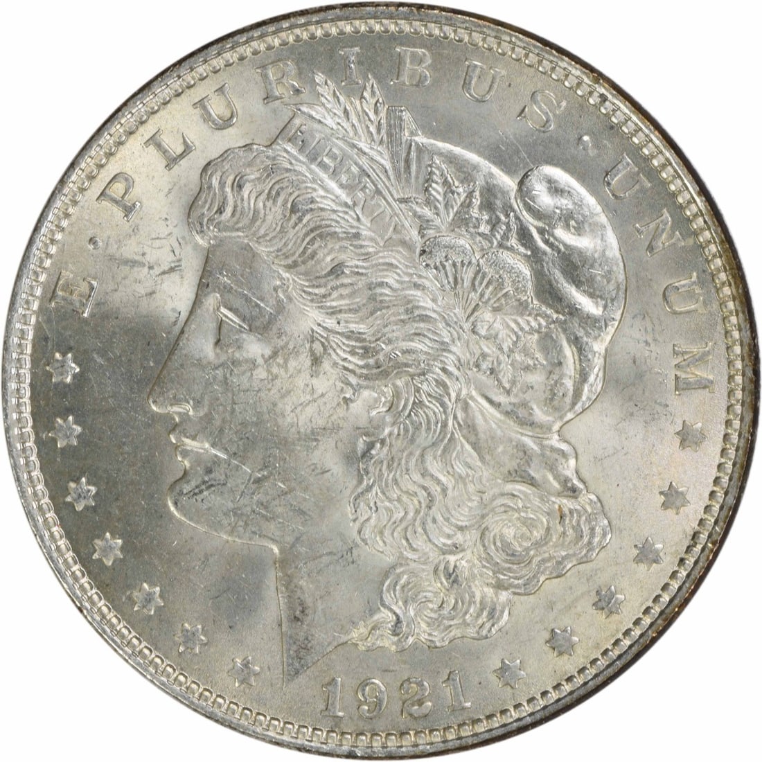 1921 BU Silver Dollar Morgan Uncirculated No Mint Mark Uncertified: 1921 BU Silver Dollar Morgan Uncirculated No Mint Mark Uncertified This is a 1921 Morgan Silver Dollar from the United States, featuring a Brilliant Uncirculated (BU) grade and composed of silver. The