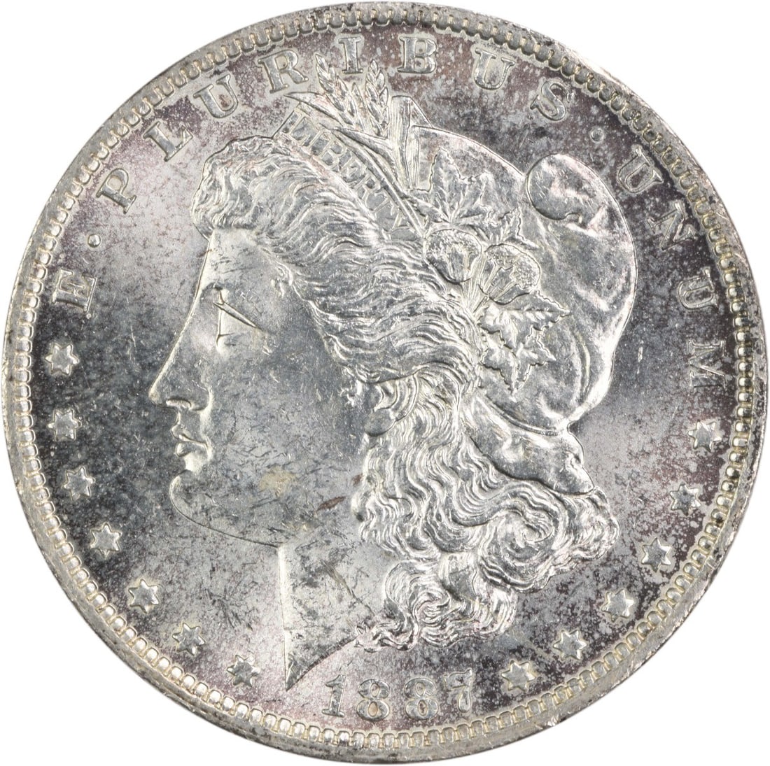 Uncirculated 1887 O Silver Dollar Morgan Choice BU Uncertified: Uncirculated 1887 O Silver Dollar Morgan Choice BU Uncertified This is an 1887-O Morgan Silver Dollar from the United States, featuring the New Orleans mint mark. The coin is composed of silver and is