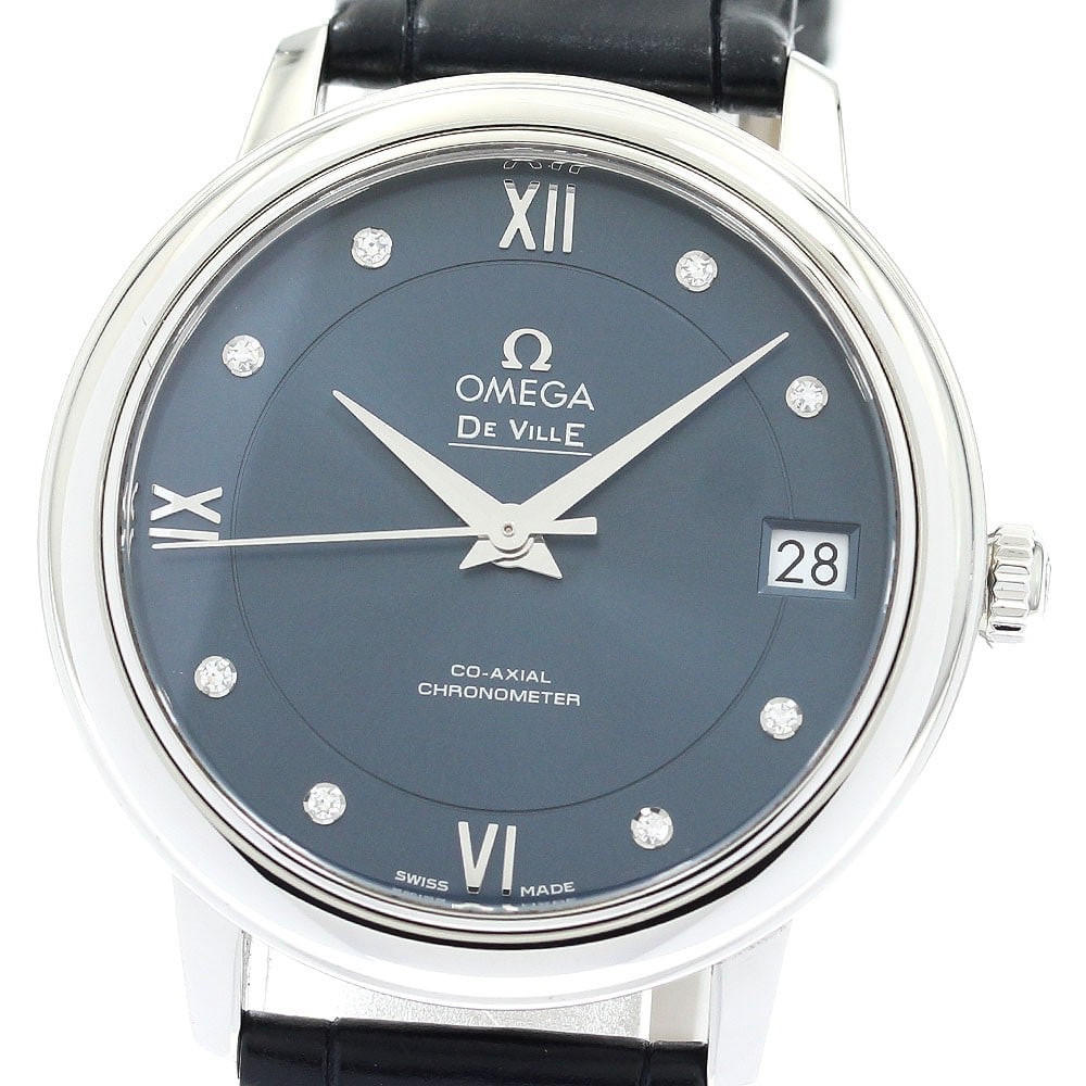 OMEGA De Ville Prestige 424.13.33.20.53.001 Ladies Automatic Diamond Watch: OMEGA De Ville Prestige 424.13.33.20.53.001 Ladies Automatic Diamond Watch Pre-owned OMEGA De Ville Prestige women's wristwatch with automatic movement and an 8P diamond dial. This watch features a na