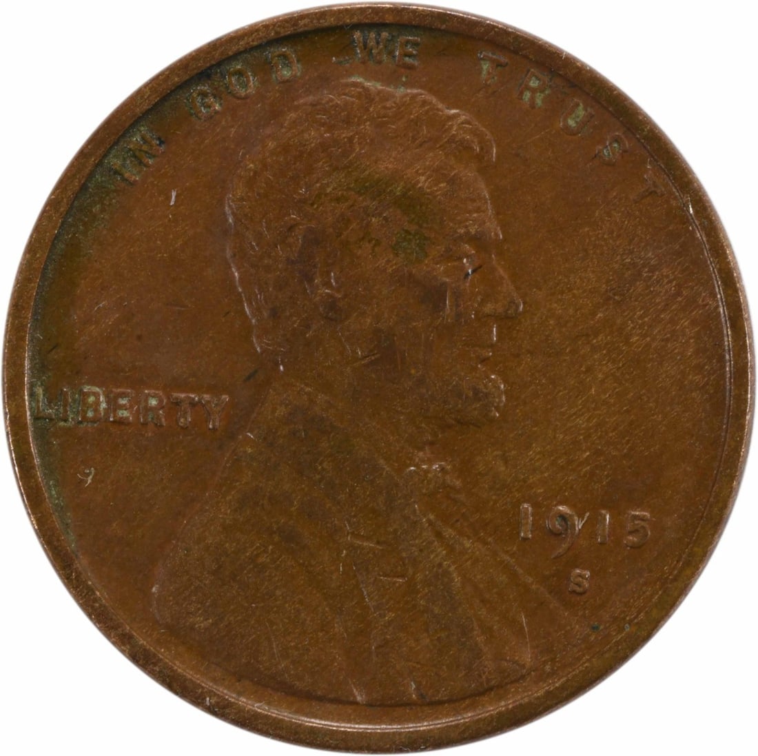1915-S Lincoln Wheat Cent Copper EF Uncertified: 1915-S Lincoln Wheat Cent Copper EF Uncertified This 1915 Lincoln Wheat Cent is a circulated coin from the United States, featuring the profile of Abraham Lincoln. Graded as Choice Extremely Fine (EF)