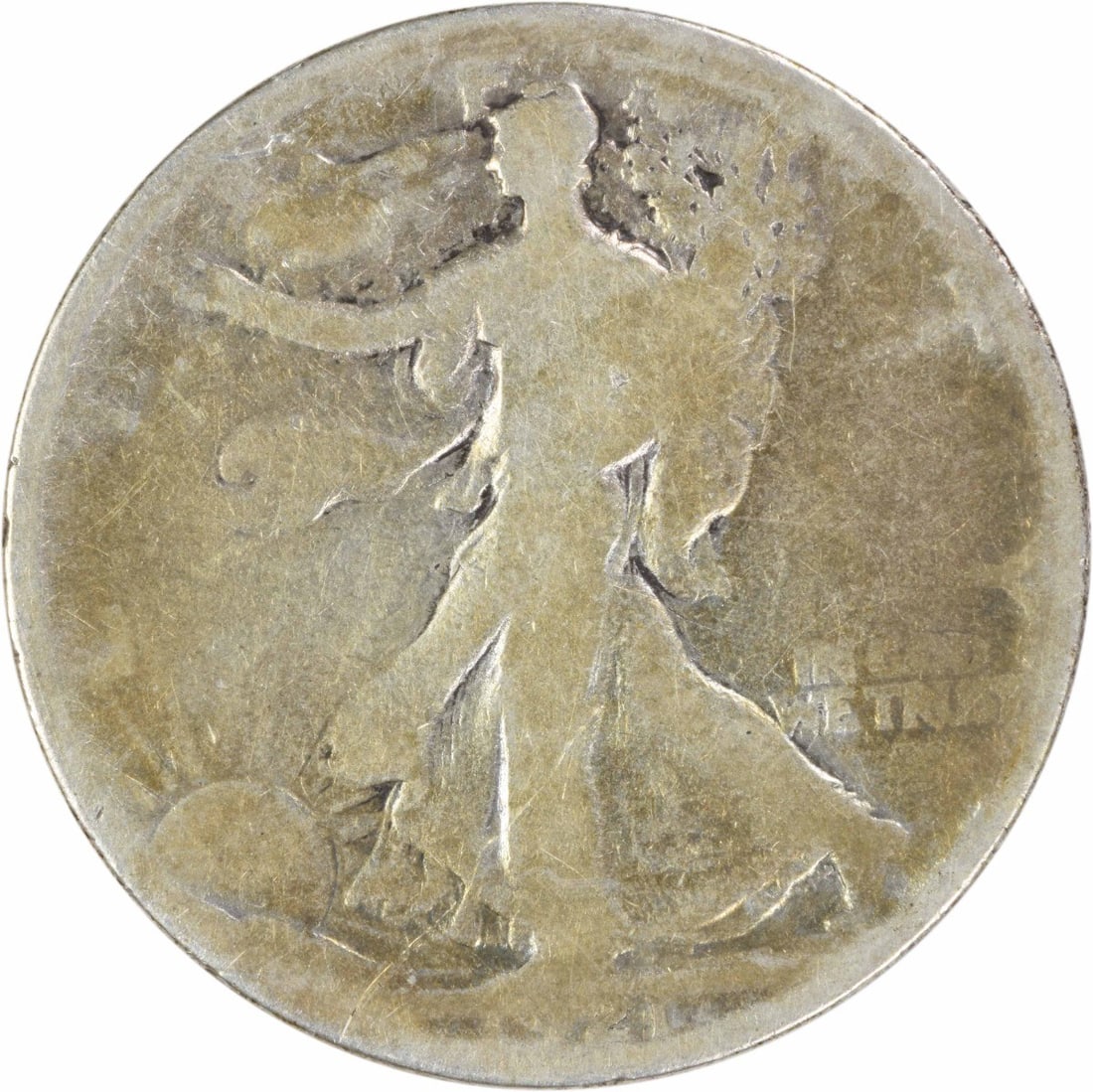 1921 Liberty Walking 50C Half Dollar AG Philadelphia Uncertified: 1921 Liberty Walking 50C Half Dollar AG Philadelphia Uncertified 1921 Walking Liberty silver half dollar coin from the United States. This circulated, pre-owned example is uncertified and graded AG, w