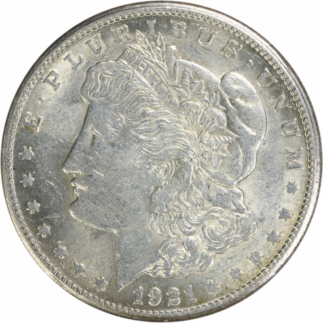1921 San Francisco Morgan Dollar Silver Uncirculated BU Uncertified: 1921 San Francisco Morgan Dollar Silver Uncirculated BU Uncertified This is a 1921-S Morgan Silver Dollar from the United States, featuring an uncirculated Brilliant Uncirculated (BU) grade. The coin 