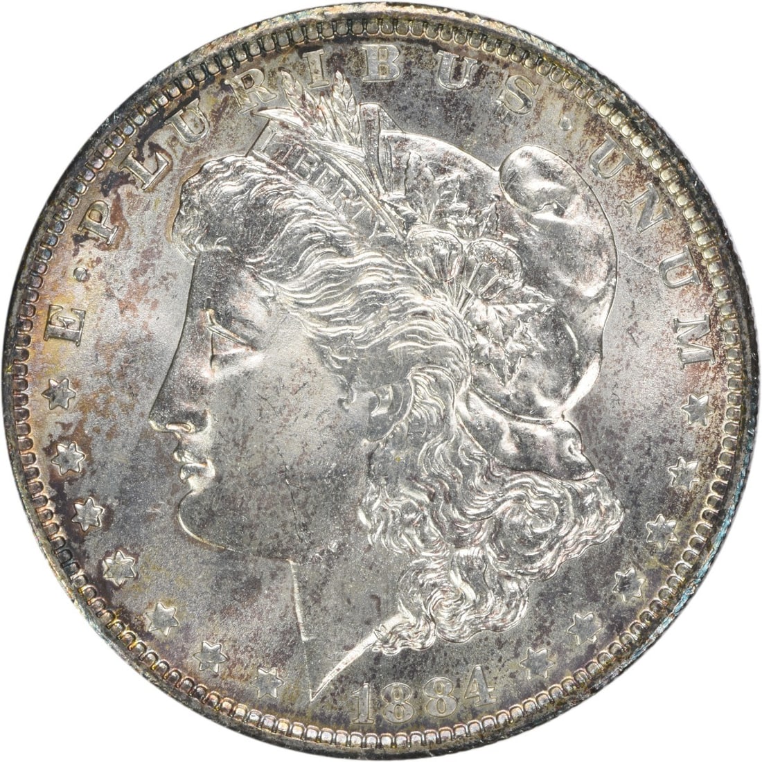 Brilliant Uncirculated 1884-O Silver Dollar Morgan Type Uncertified: Brilliant Uncirculated 1884-O Silver Dollar Morgan Type Uncertified This is an uncirculated 1884-O Morgan Silver Dollar from the United States. The coin is composed of silver and is in Brilliant Uncir