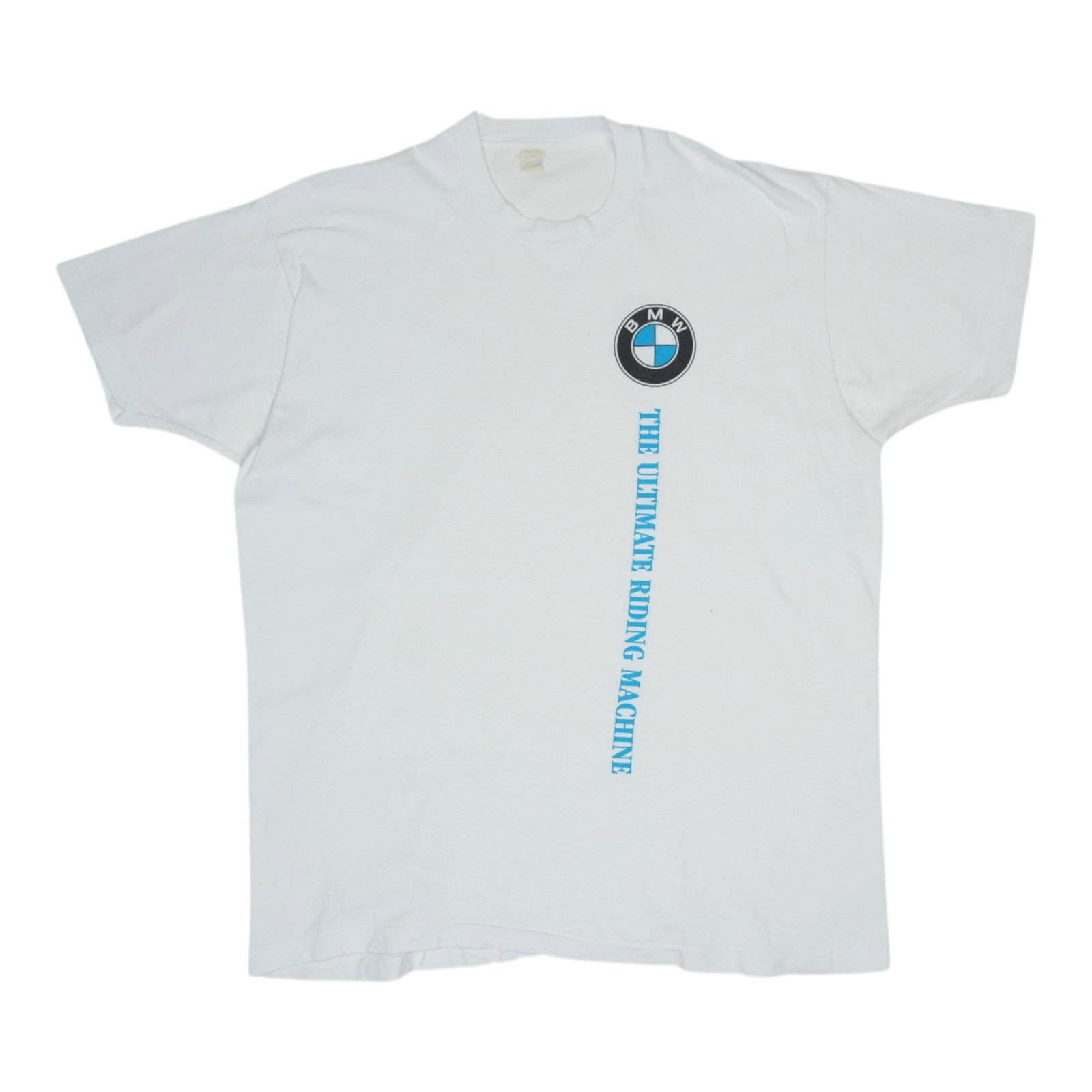 Vintage 1990s BMW Ultimate Driving Machine White Cotton Shirt XXXL: Vintage 1990s BMW Ultimate Driving Machine White Cotton Shirt XXXL This is an original vintage 1990s BMW Ultimate Driving Machine shirt. The shirt is not a modern reproduction and is in excellent cond