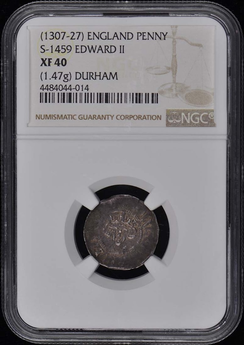 Edward II Penny England NGC XF40 Certified Coin Durham Mint: Edward II Penny England NGC XF40 Certified Coin Durham Mint This is an England S-1459 Edward II penny from Durham, graded XF40 by NGC. The coin is circulated and originates from the United Kingdom. It