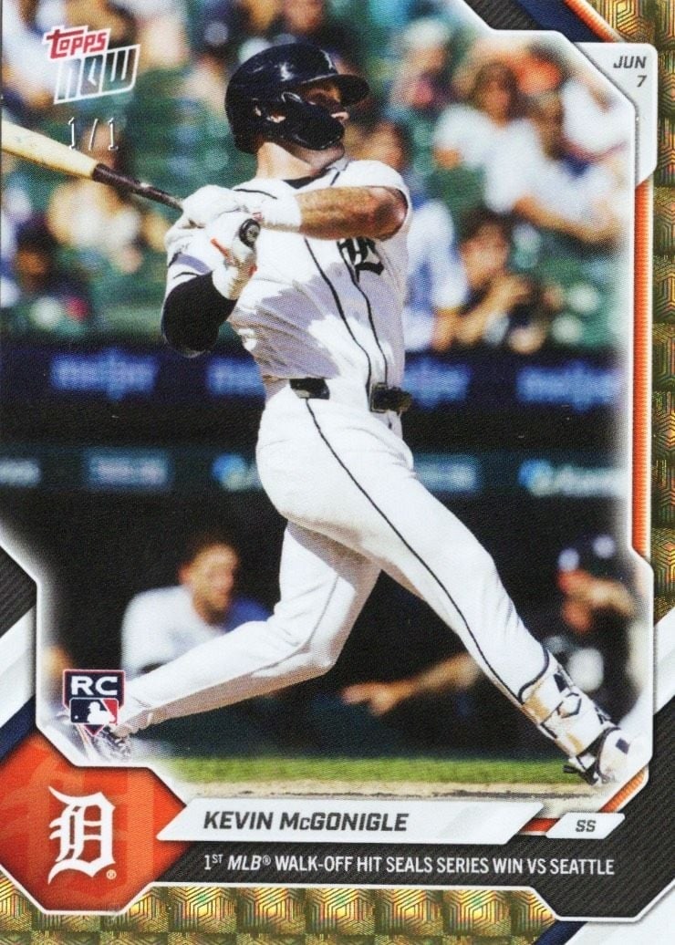 Topps Now 2026 Kevin McGonigle #302 Rookie Foilfractor 1/1 Card (1 of 2)