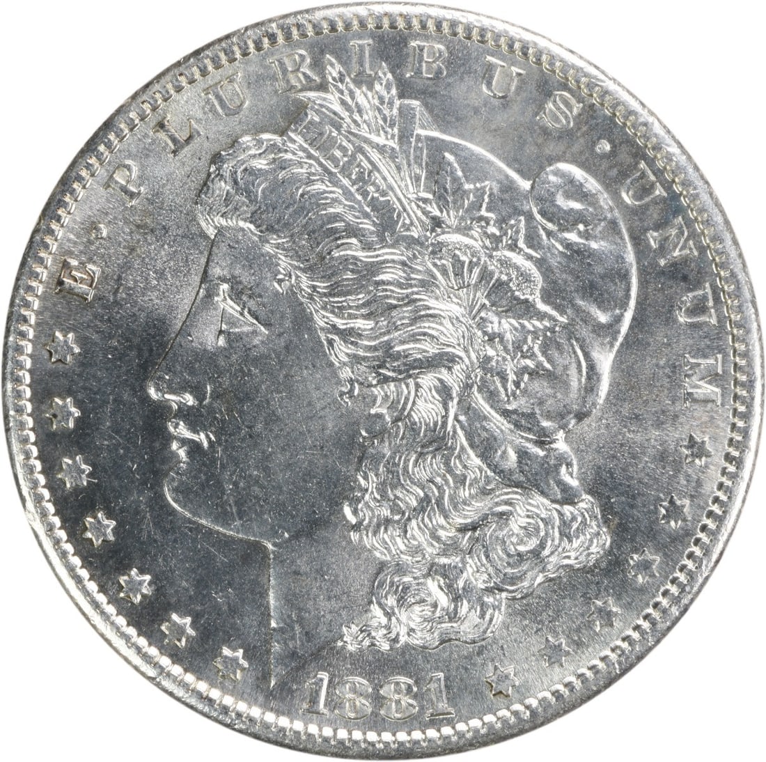 Choice BU 1881 San Francisco Morgan Silver Dollar Uncertified: Choice BU 1881 San Francisco Morgan Silver Dollar Uncertified This 1881-S Morgan Silver Dollar is a Choice Brilliant Uncirculated (BU) coin. Struck at the San Francisco Mint, it is composed of silver 