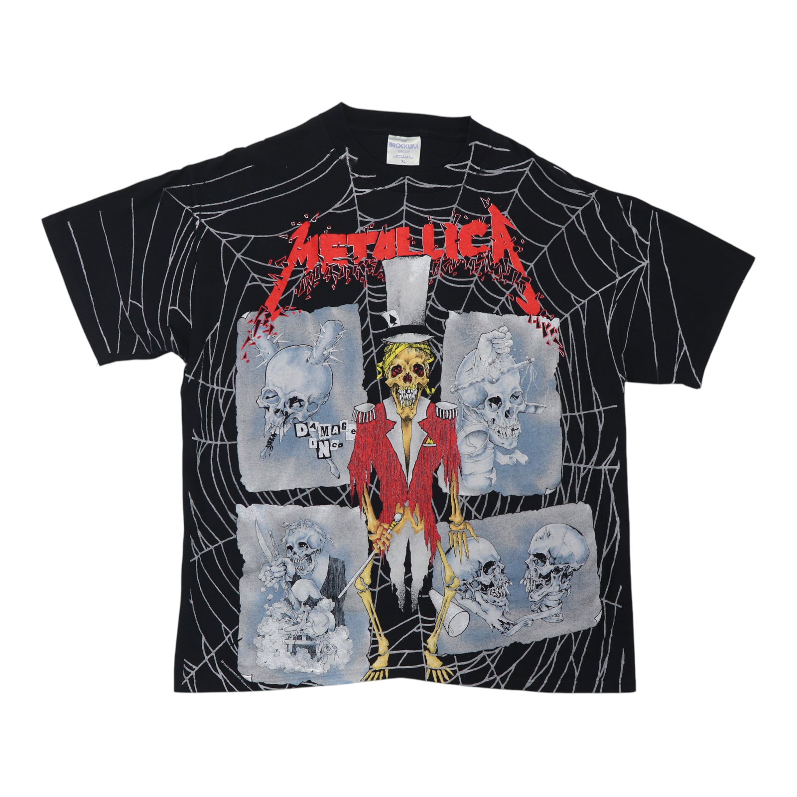 Vintage 1992 Metallica Ringmaster Black Cotton Band T-Shirt Extra Large: Vintage 1992 Metallica Ringmaster Black Cotton Band T-Shirt Extra Large This is an original vintage 1992 Metallica Ringmaster shirt. It is not a modern reproduction and features no back graphics. The 