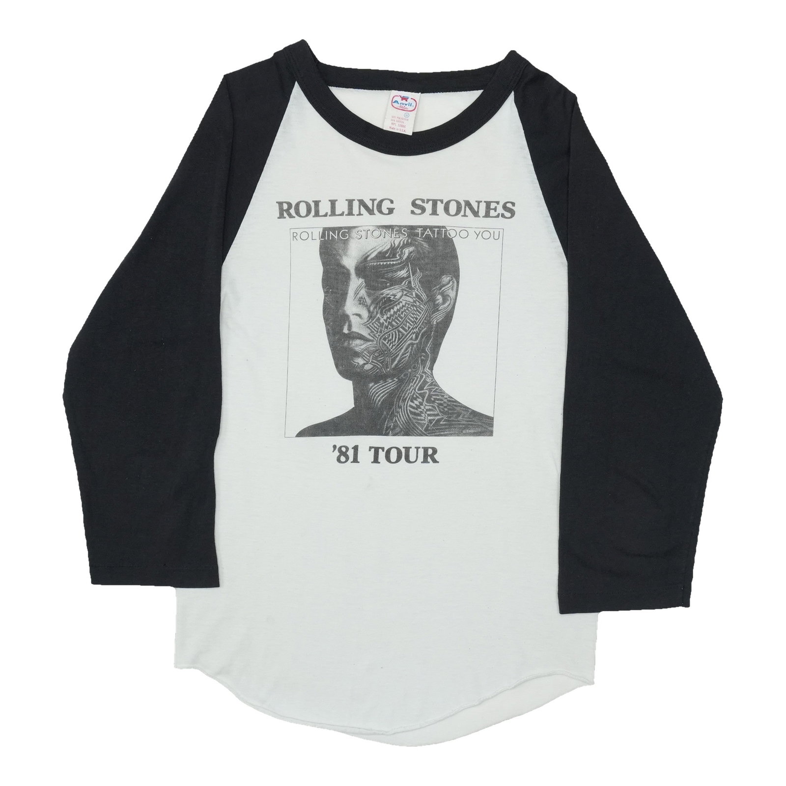 Vintage Rolling Stones Tattoo You 1981 Tour T Shirt White (1 of 6)
