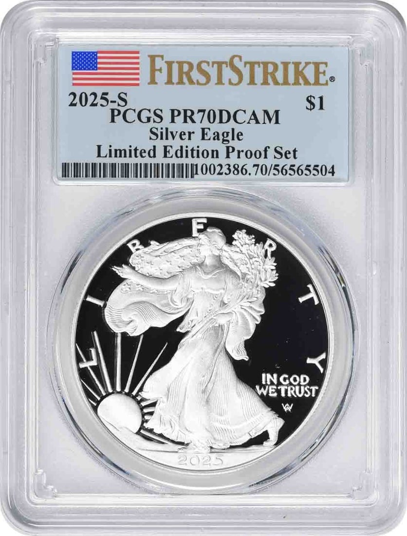 PCGS PR70DCAM 2025-S American Silver Eagle 1 oz Proof (1 of 2)