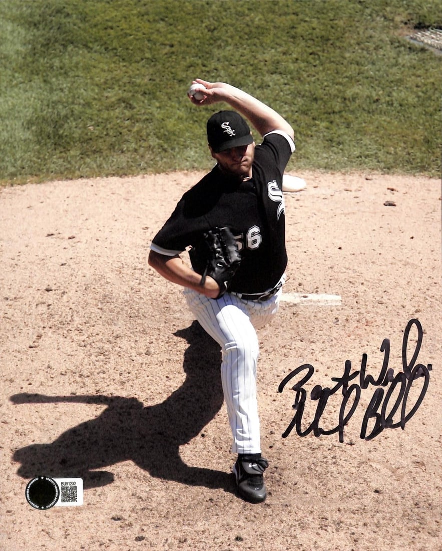 Beckett authenticated Mark Buehrle White Sox signed 8x10 photo: Beckett authenticated Mark Buehrle White Sox signed 8x10 photo This is a color 8x10 photograph featuring pitcher Mark Buehrle in action for the Chicago White Sox. The photo is hand-signed by Mark Bueh