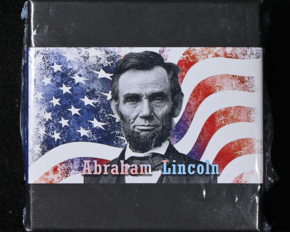 2025 Niue 2 Ounce Silver $2 Abraham Lincoln Enamel Coin OGP (1 of 2)