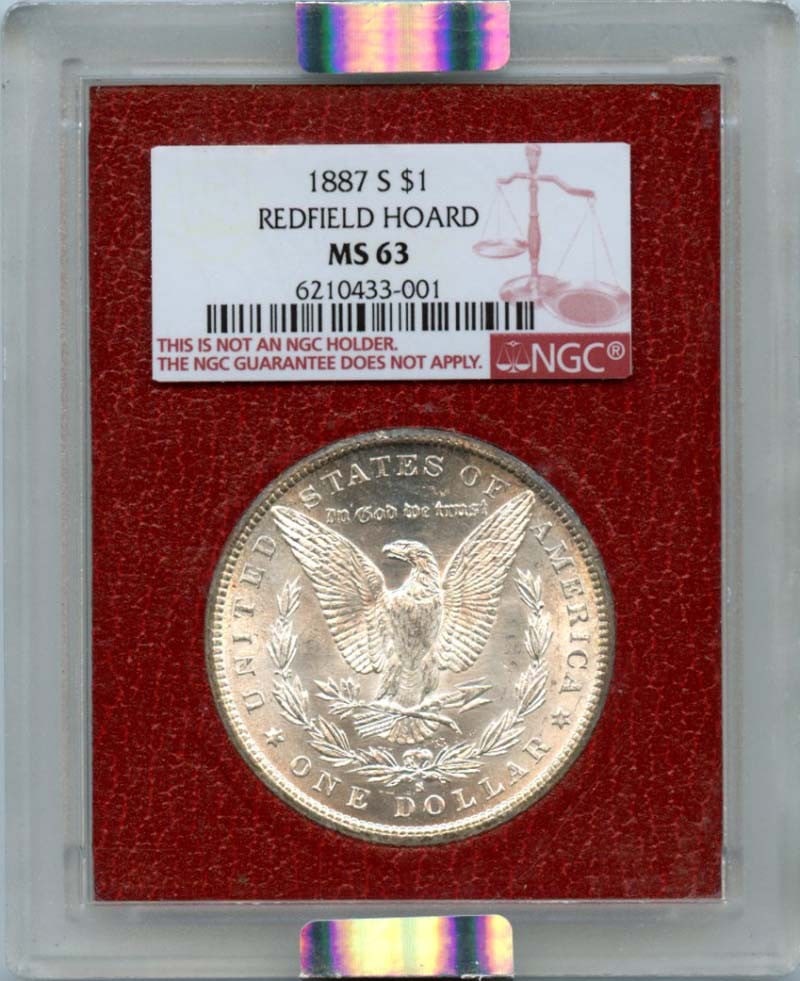 1887-S Silver Morgan Dollar NGC MS63 Uncirculated: 1887-S Silver Morgan Dollar NGC MS63 Uncirculated This 1887-S Morgan Dollar, graded MS63 by NGC, is an uncirculated coin that showcases the beauty and historical significance of American currency. Min