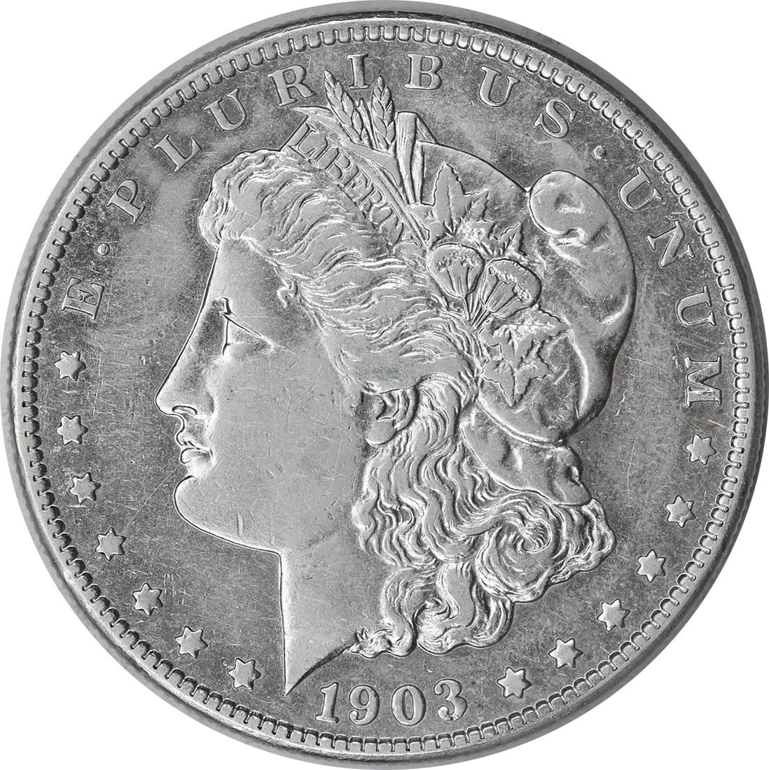 1903-S Morgan Silver Dollar AU Uncertified San Francisco Mint: 1903-S Morgan Silver Dollar AU Uncertified San Francisco Mint This 1903-S Morgan Silver Dollar is a stunning example of American coinage. Crafted from 90% silver and 10% copper, this coin features the