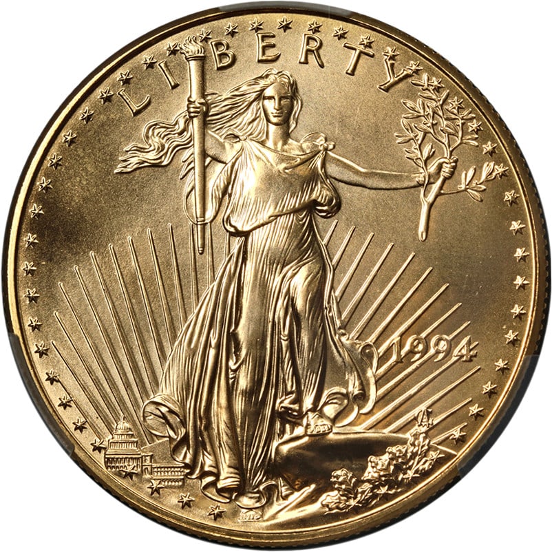 1994 Gold American Eagle $50 CAC MS70 Unique Pop 1 Coin (1 of 4)