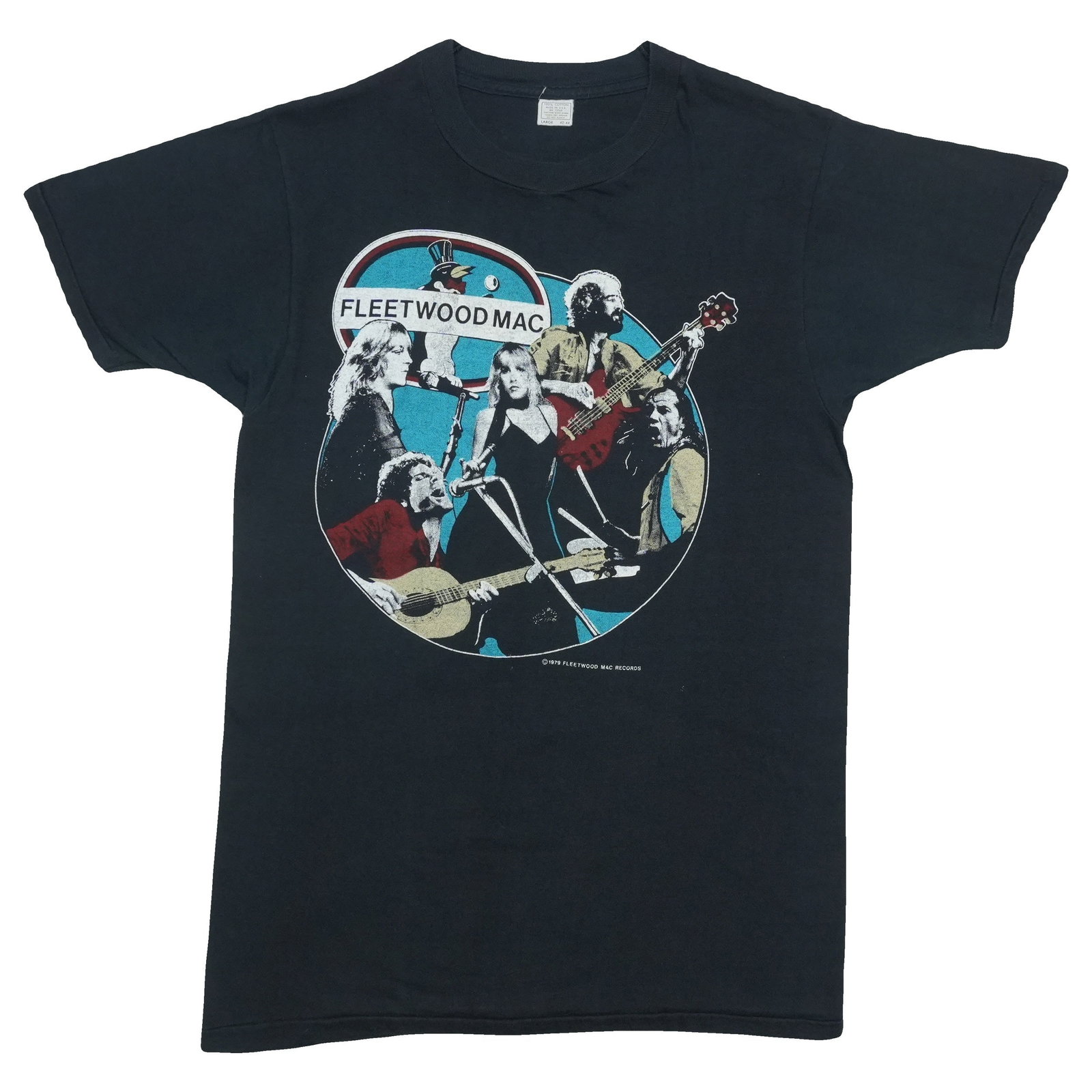 Vintage 1979 Tusk Tour Shirt Black Cotton Fleetwood Mac Concert Tee (1 of 6)