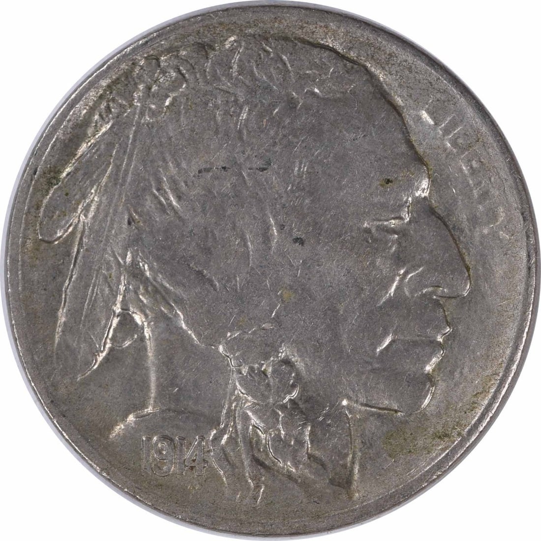 1914-S Buffalo 5C AU Nickel Uncertified: 1914-S Buffalo 5C AU Nickel Uncertified This 1914 Buffalo Nickel was minted in San Francisco and features the classic Native American profile design. The coin is circulated and graded as About Uncircu