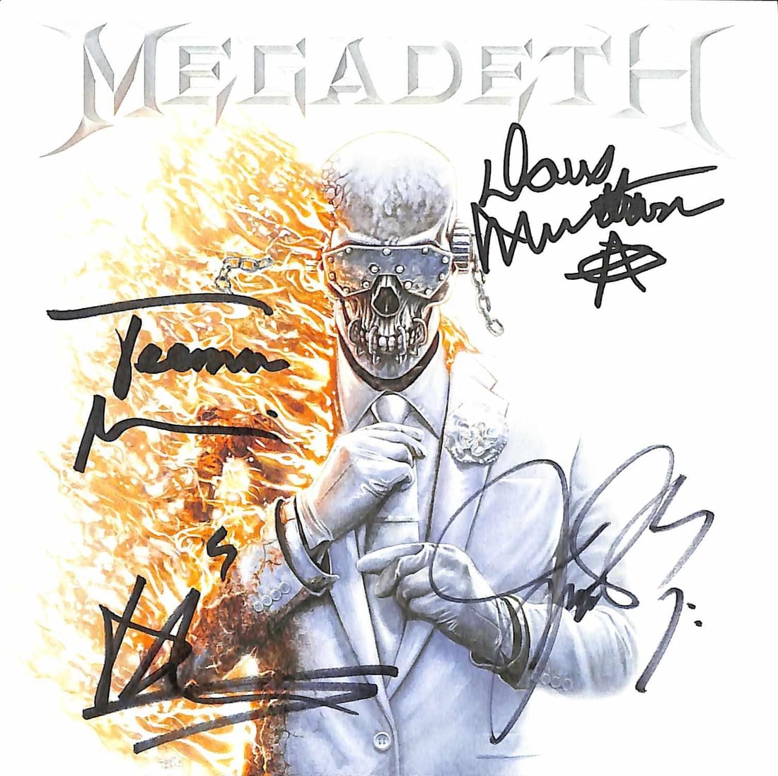 Megadeth four-signed CD insert with Beckett LOA and album cover (1 of 1)