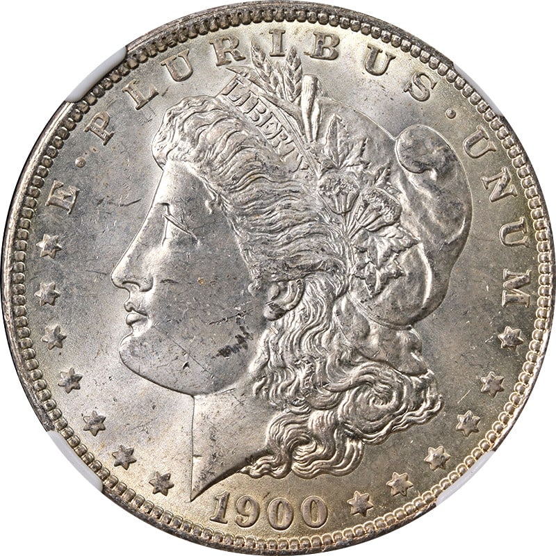 NGC MS64 1900 Philadelphia Morgan Dollar VAM 16A 2 Olive Pitted Reverse: NGC MS64 1900 Philadelphia Morgan Dollar VAM 16A 2 Olive Pitted Reverse This is an original 1900-P Morgan Silver Dollar featuring the VAM 16A 2 Olive and Pitted Reverse variety. Certified by NGC with 