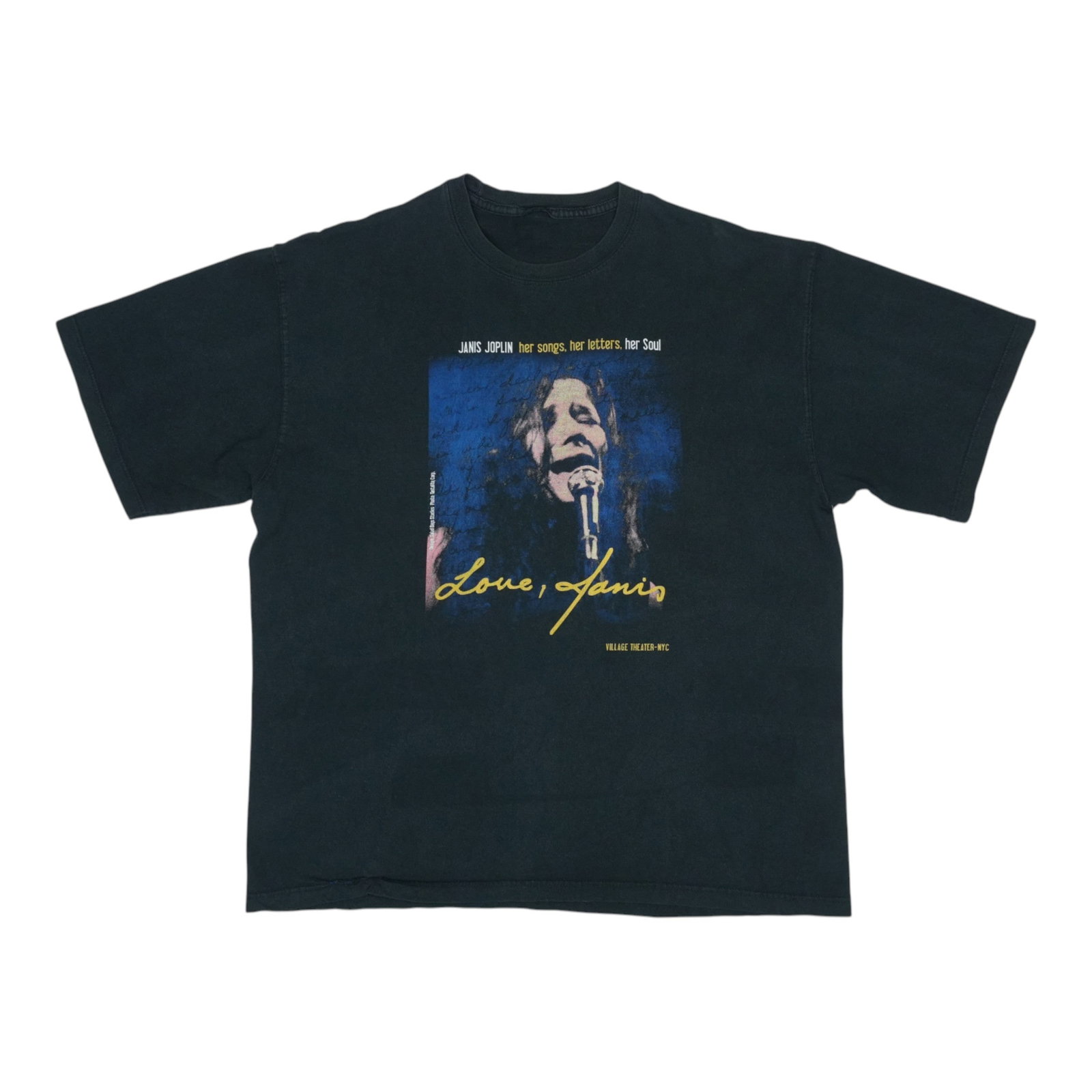 Vintage 2001 Love Janis Janis Joplin Black Cotton T Shirt (1 of 4)