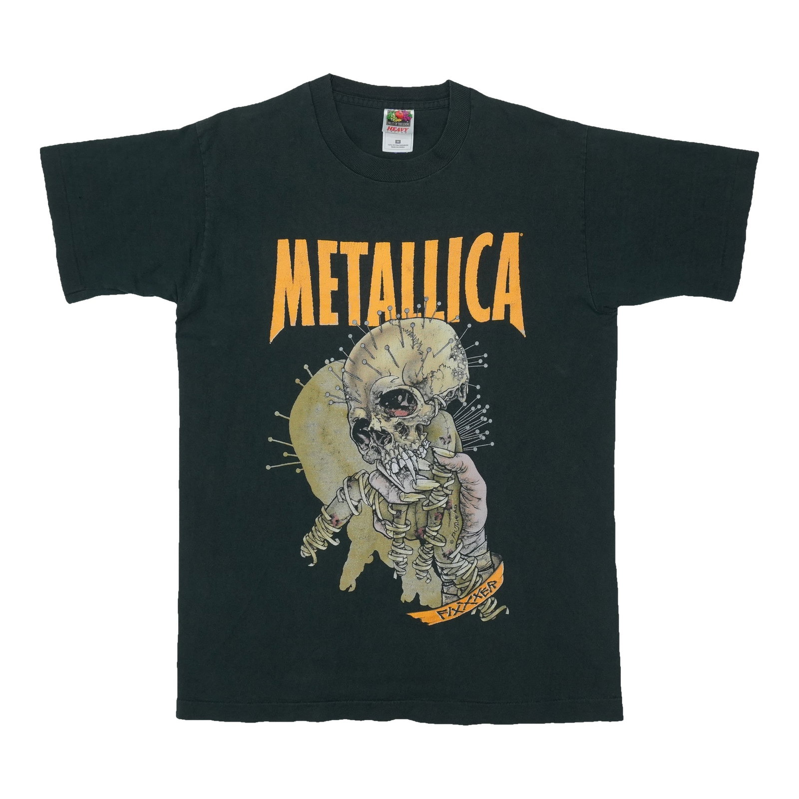 Vintage 1990s Metallica Pushead Fixxxer Black Cotton T Shirt (1 of 6)