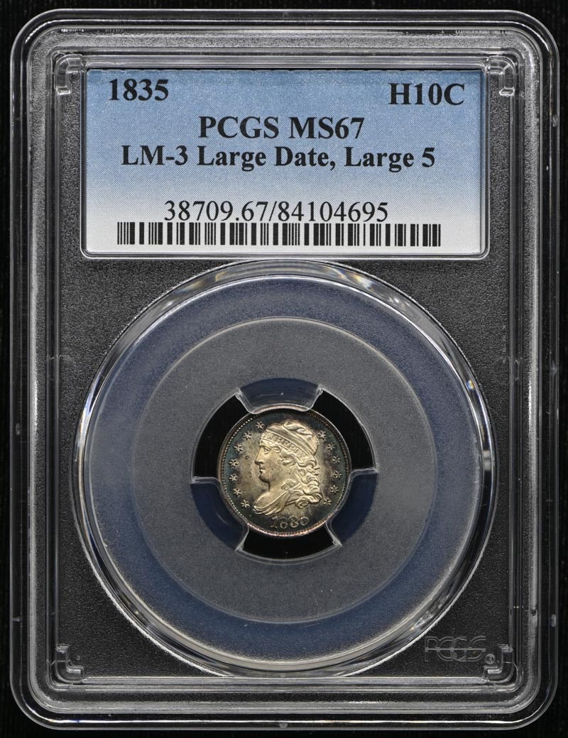 PCGS MS67 1835 Capped Bust Half Dime H10C Large Date Large 5C LM-3 (1 of 4)